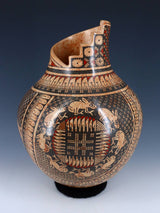 Large Mata Ortiz Hand Coiled Mezcla Clay Pottery Vase - PuebloDirect.com