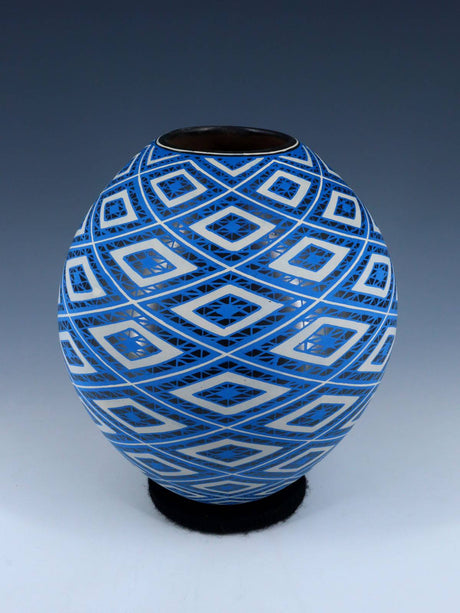 Mata Ortiz Hand Made Geometric Design Pottery - PuebloDirect.com