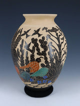 Mata Ortiz Hand Coiled Wildlife Etched Pottery - PuebloDirect.com
