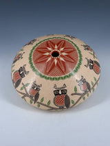 Mata Ortiz Hand Coiled Owl Seed Pot - PuebloDirect.com