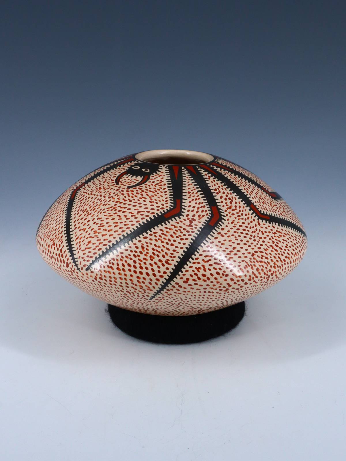 Mata Ortiz Paquime Pottery Spider Seed Pot - PuebloDirect.com