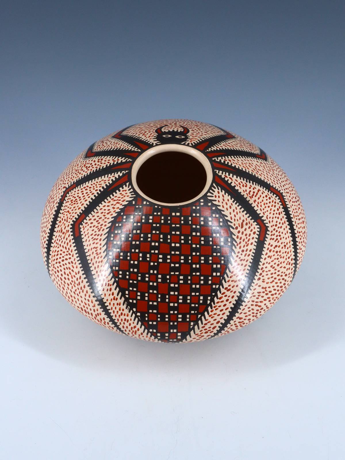 Mata Ortiz Paquime Pottery Spider Seed Pot - PuebloDirect.com