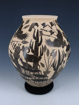 Mata Ortiz Hand Coiled Wildlife Etched Pottery - PuebloDirect.com