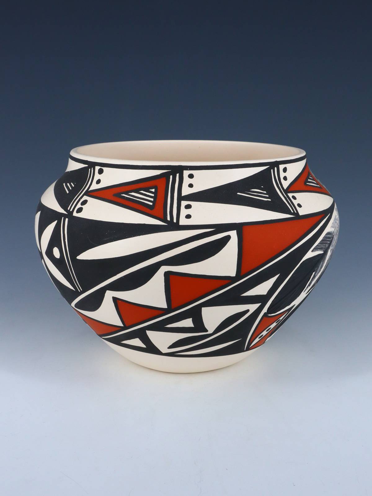 Acoma Pueblo Hand Painted Feather Pottery - PuebloDirect.com