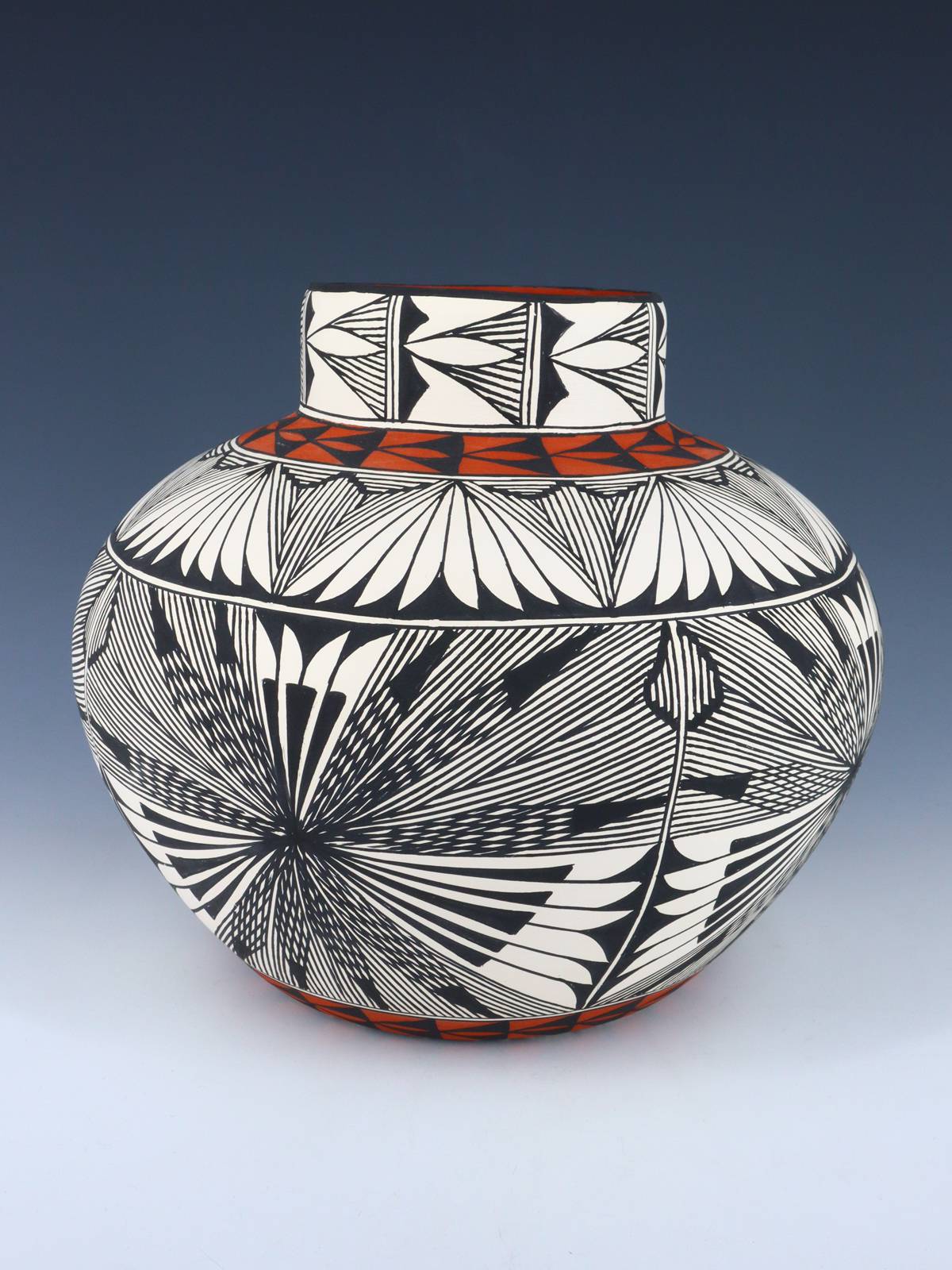 Acoma Pueblo Hand Painted Pottery Bowl - PuebloDirect.com