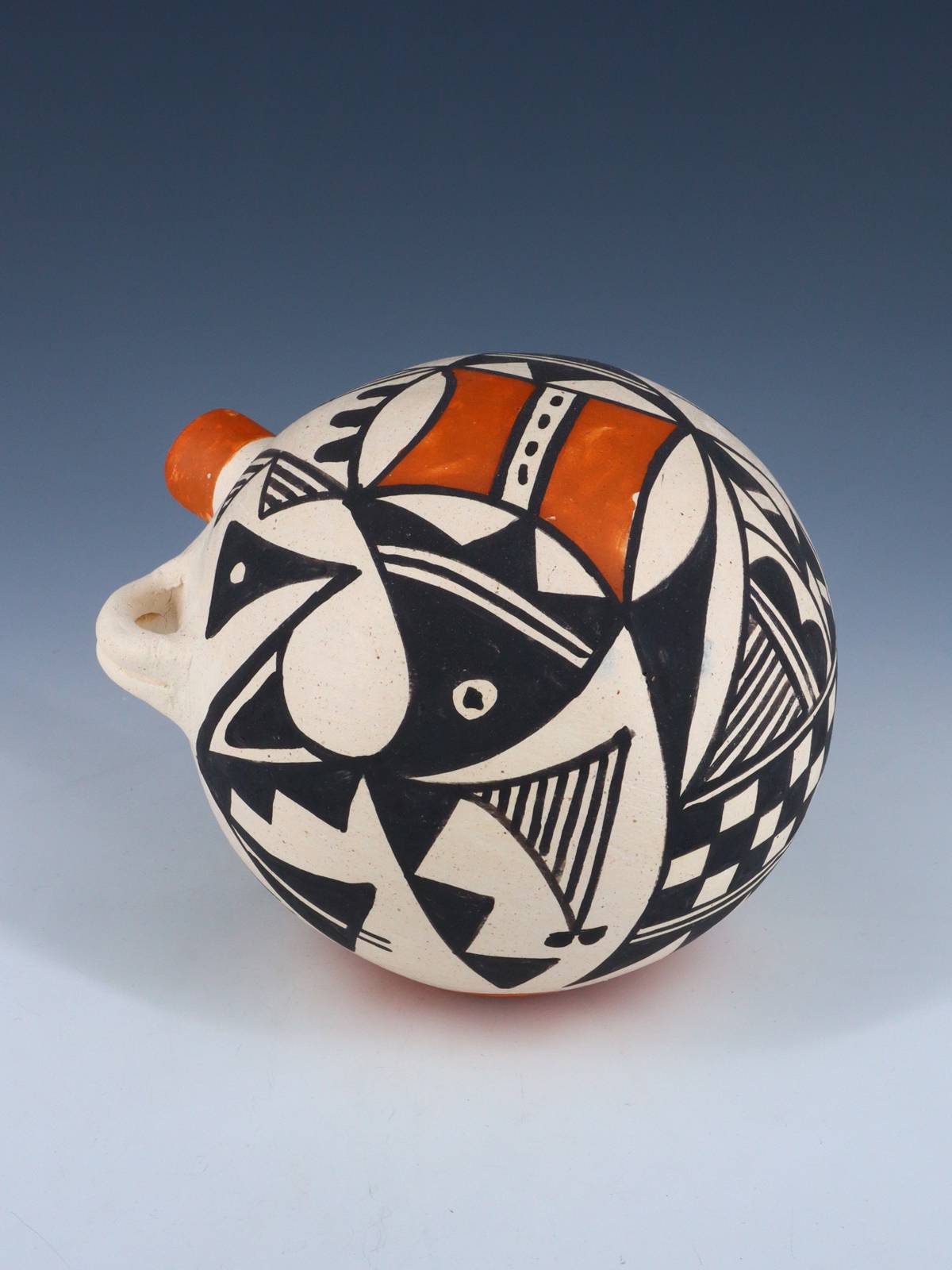 Acoma Pueblo Pottery Canteen - PuebloDirect.com