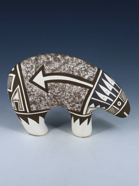 Acoma Style Pottery Painted Medicine Bear - PuebloDirect.com