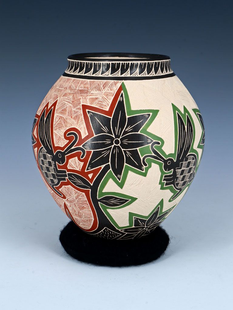 Mata Ortiz Hand Coiled Etched Pottery - PuebloDirect.com