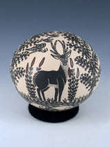 Mata Ortiz Hand Coiled Painted and Etched Pottery