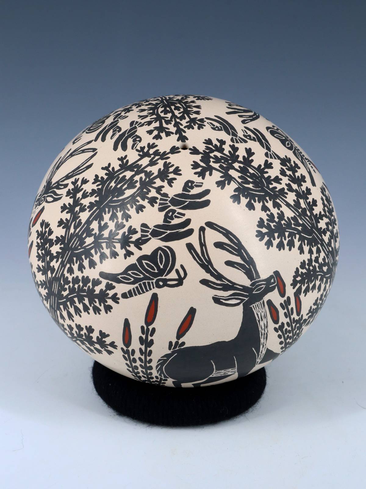 Mata Ortiz Hand Coiled Painted and Etched Pottery