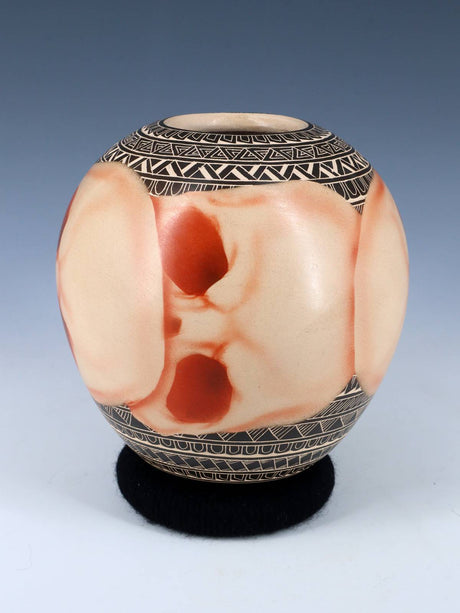 Mata Ortiz Hand Coiled Skull Pottery