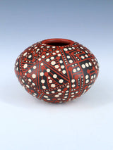 Mata Ortiz Hand Coiled and Painted Geometric Pottery