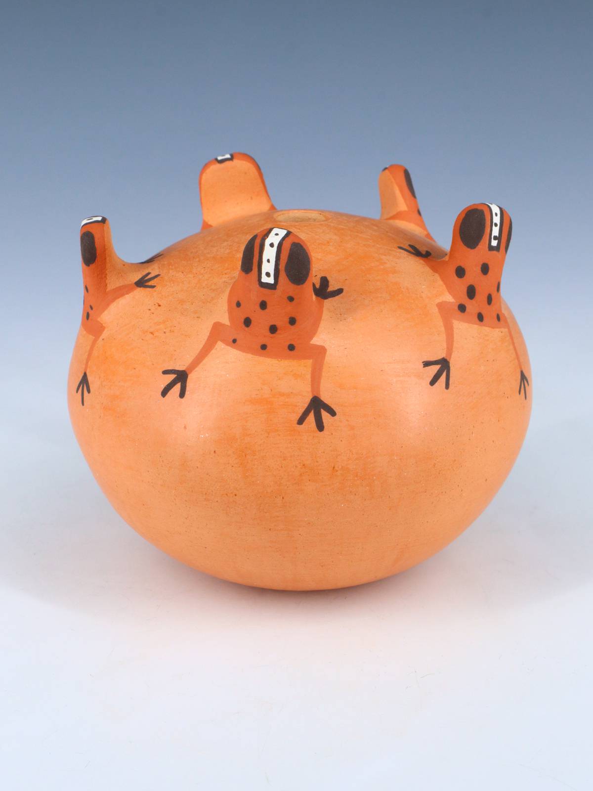 Zuni Pueblo Frog Pottery Seed Pot