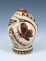 Mata Ortiz Hand Coiled Nature Pottery Vase