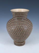 Jarrón de cerámica geométrica pintada Mata Ortiz