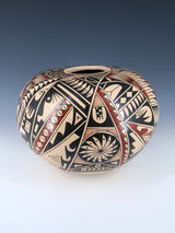 Mata Ortiz Hand Coiled Painted Gecko Pottery Seed Pot