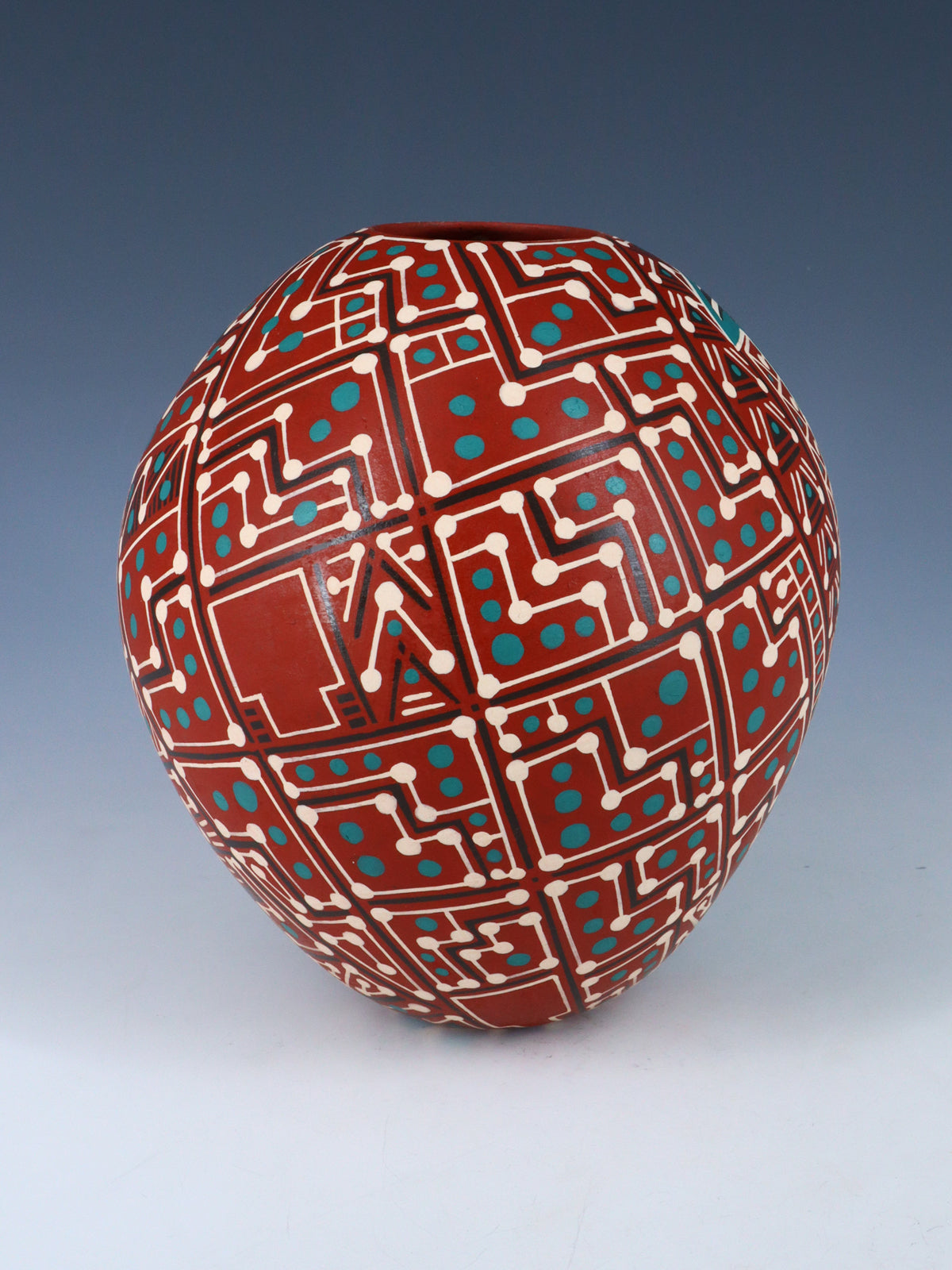 Mata Ortiz Hand Coiled and Painted Owl Pottery