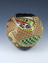 Mata Ortiz Hand Coiled and Painted Paquime Pottery