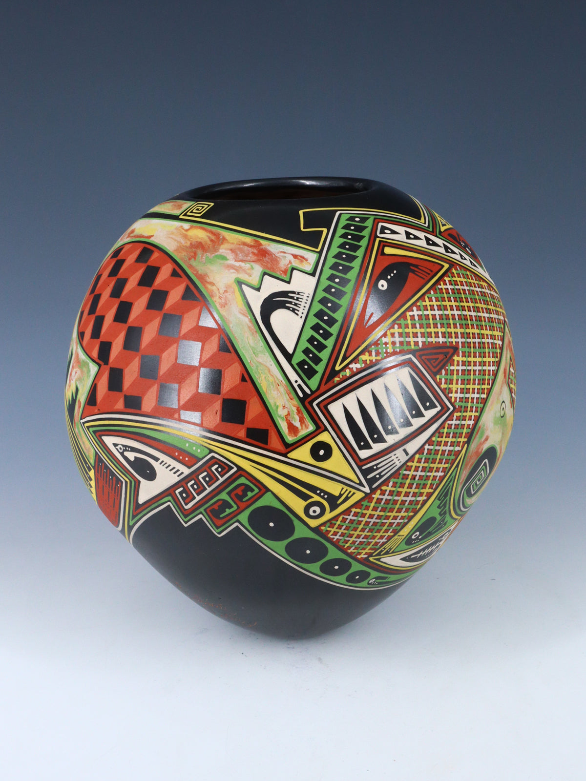 Mata Ortiz Hand Coiled and Painted Paquime Pottery