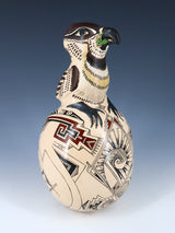 Mata Ortiz Hand Coiled Pottery Bird Effigy Vase