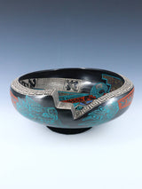 Mata Ortiz Hand Coiled and Painted Pottery Bowl