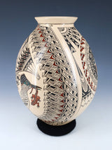 Mata Ortiz Hand Coiled Painted Wildlife Pottery
