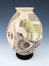 Mata Ortiz Hand Coiled Painted Wildlife Pottery