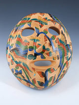 Mata Ortiz Hand Coiled Etched Pottery Mask