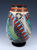 Mata Ortiz Hand Coiled Pottery Vase - PuebloDirect.com