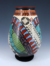 Mata Ortiz Hand Coiled Pottery Vase - PuebloDirect.com