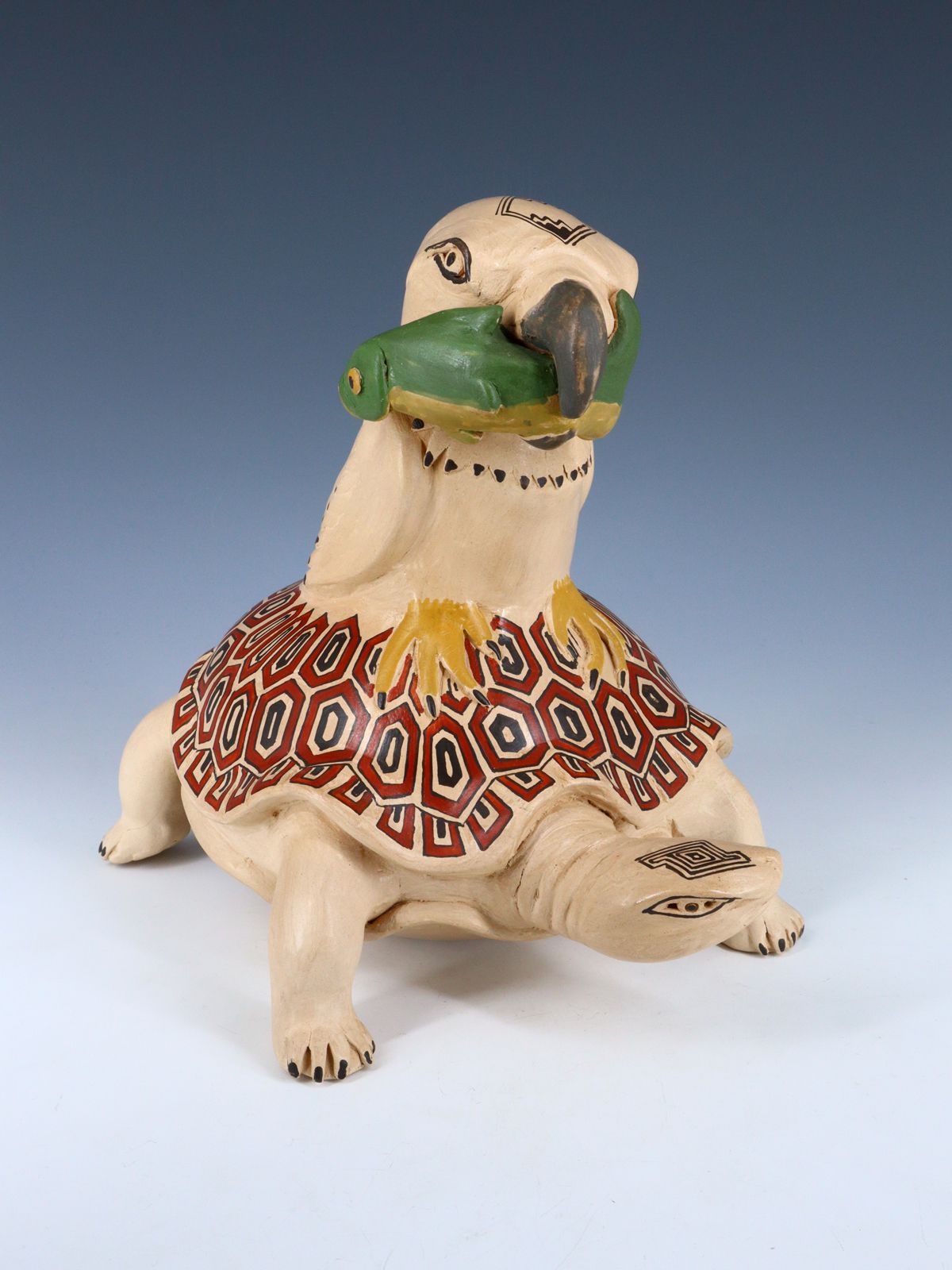 Mata Ortiz Hand Coiled Turtle, Bird and Fish Effigy Pottery - PuebloDirect.com