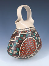 Mata Ortiz Hand Coiled Painted Pottery Wedding Vase - PuebloDirect.com