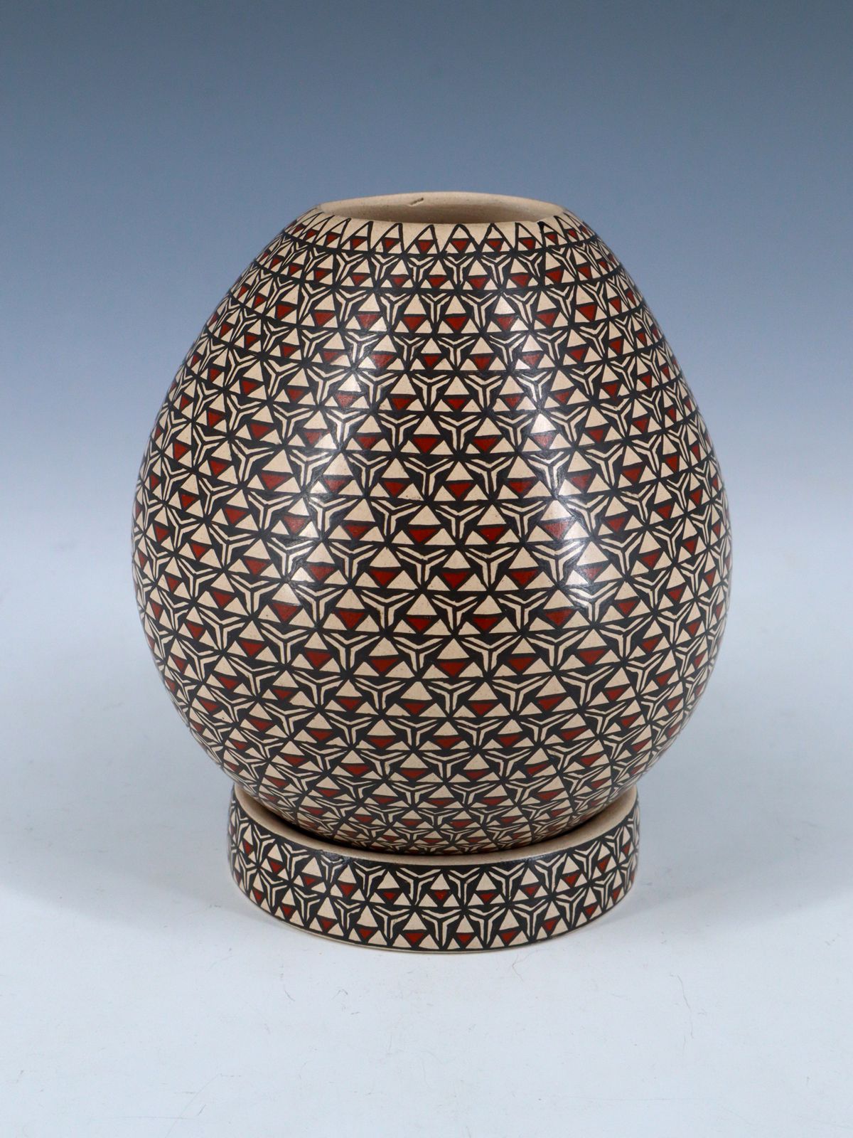 Mata Ortiz Painted Geometric Pottery Vase - PuebloDirect.com