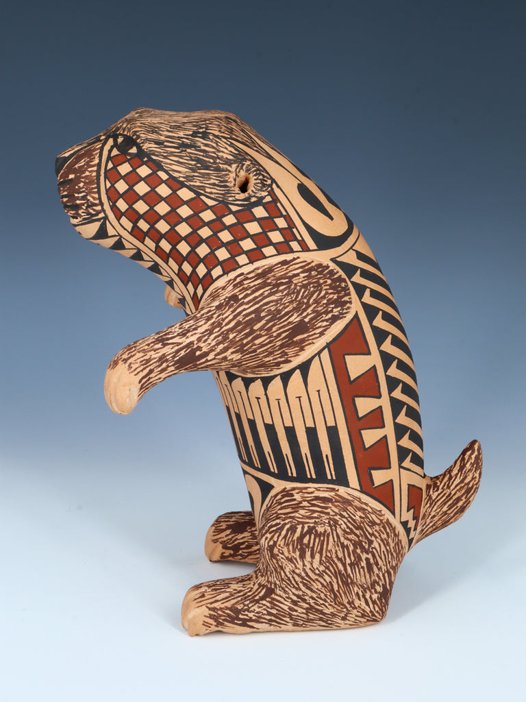 Mata Ortiz Hand Coiled Pottery Prairie Dog Effigy - PuebloDirect.com