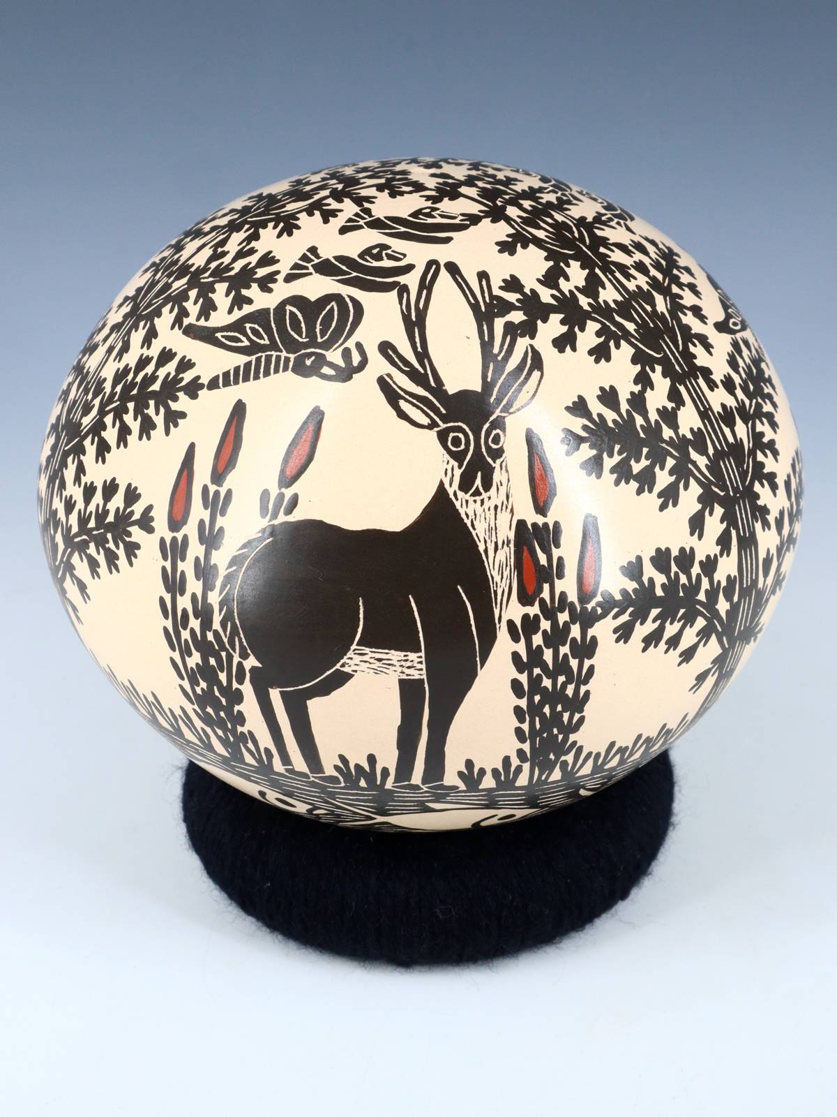 Mata Ortiz Hand Coiled Painted and Etched Pottery
