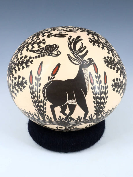 Mata Ortiz Hand Coiled Painted and Etched Pottery