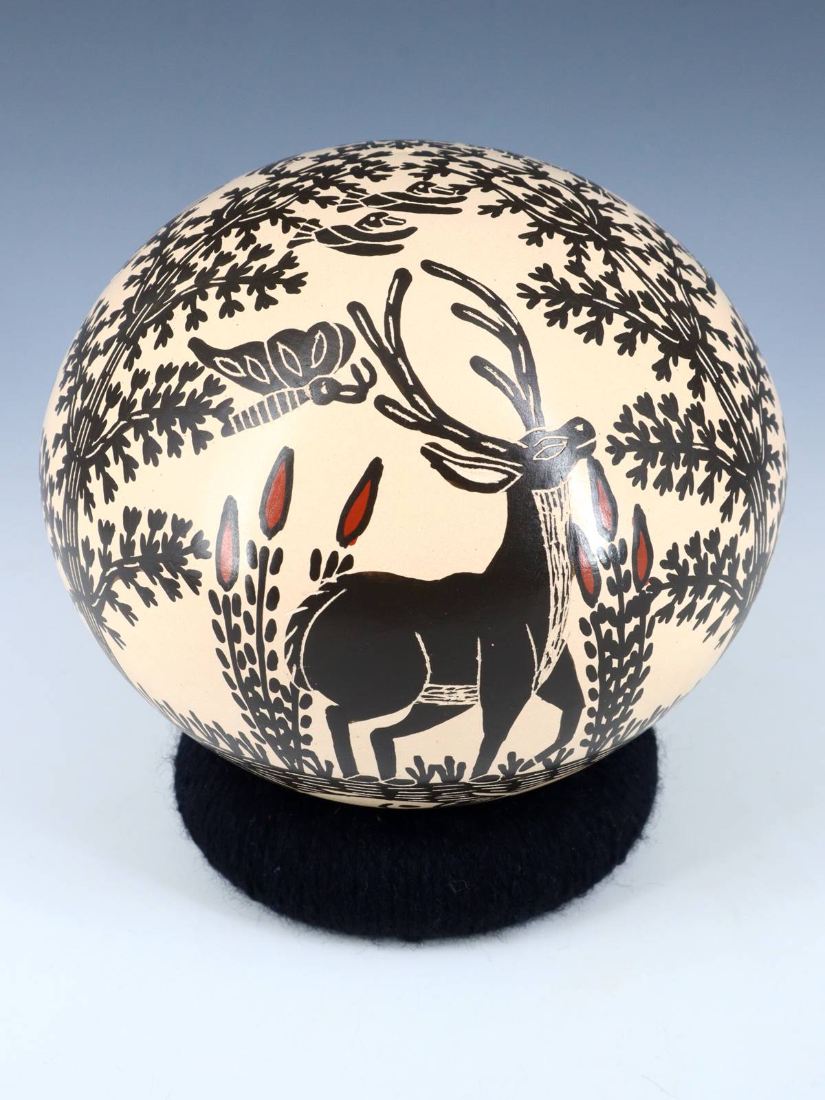 Mata Ortiz Hand Coiled Painted and Etched Pottery