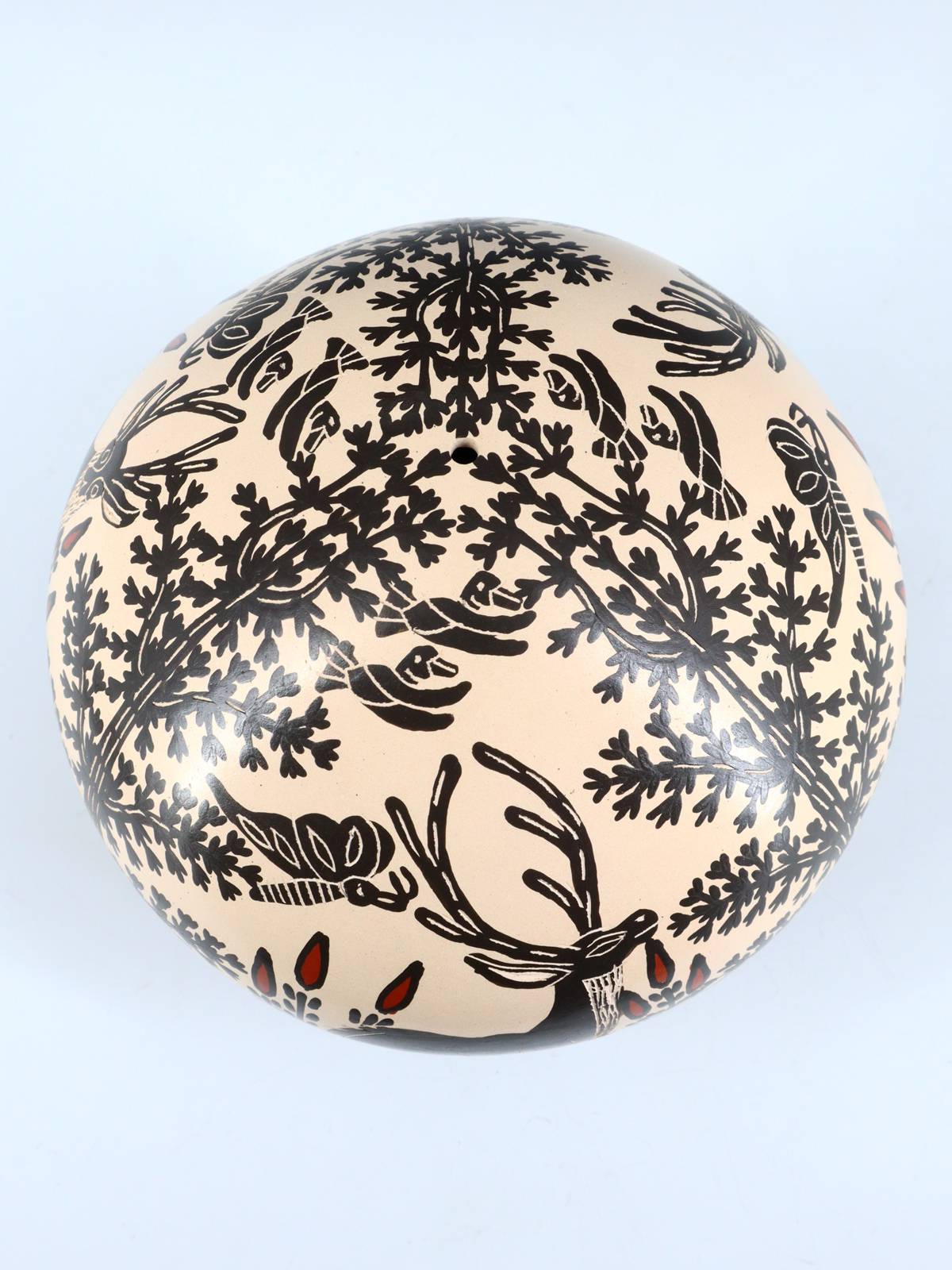 Mata Ortiz Hand Coiled Painted and Etched Pottery