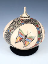 Poterie de lézard enroulée à la main de Mata Ortiz