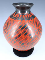 Mata Ortiz Hand Coiled Eye Dazzler Pottery Vase