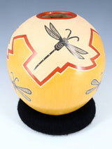Mata Ortiz Hand Coiled Etched Dragonfly Pottery