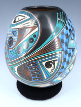 Mata Ortiz Hand Coiled and Painted Paquime Pottery