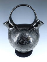 Mata Ortiz Black Pottery Wedding Vase