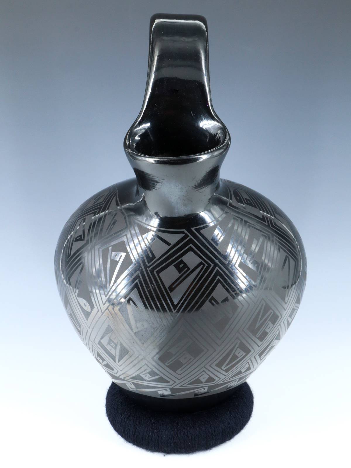 Mata Ortiz Black Pottery Wedding Vase