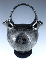 Mata Ortiz Black Pottery Wedding Vase