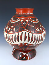 Large Mata Ortiz Hand Coiled and Painted Pottery - PuebloDirect.com