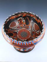 Large Mata Ortiz Hand Coiled and Painted Paquime Pottery Bowl - PuebloDirect.com