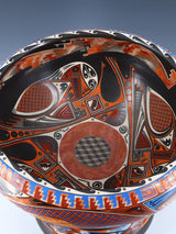 Large Mata Ortiz Hand Coiled and Painted Paquime Pottery Bowl - PuebloDirect.com