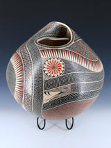 Large Twisted Handle Mata Ortiz Hand Coiled Paquime Pottery - PuebloDirect.com