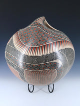 Large Twisted Handle Mata Ortiz Hand Coiled Paquime Pottery - PuebloDirect.com
